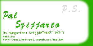 pal szijjarto business card